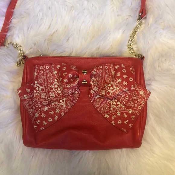 Betsey Johnson Handbags - Betsey Johnson Red Crossbody